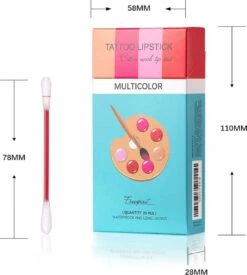 Bellive Tattoo Lipstick Red - Lipstick Dames - Tiktok - Lippenstift Wattenstaafje 20 Stuks - Lipstick Set - Waterproof Lipstick - Lippenstift Langhoudend - Long Lasting Lip Gloss - Multicolor -Mode Cosmetica Lipmake-Upwinkel 1078x1200 3