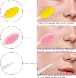 Merkloos Lip Scrub Borstel Set 4-delig - Mee Eters Verwijderen – Gezichtsreiniger – Gezichtsborstel Blackhead Remover -Mode Cosmetica Lipmake-Upwinkel 1166x1200 4