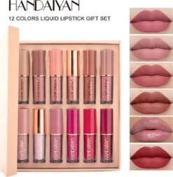 HANDAIYAN | Set Van 12 | Liquid Lipsticks | Matte Lippenstift | Vloeibare Lippenstift | Waterproof | Make Up Set | Geschenkset | Giftset | Lipstick | Lippenstift | Lipgloss -Mode Cosmetica Lipmake-Upwinkel 1177x1200 1