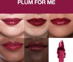 Maybelline Color Sensational Made For All Lippenstift - 388 Plum For Me - Paars - Glanzend -Mode Cosmetica Lipmake-Upwinkel 1200x1024