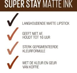 Maybelline SuperStay Matte Ink Lipstick - 260 Hazelnut Hypnotizer - Nude Lippenstift - 5 Ml -Mode Cosmetica Lipmake-Upwinkel 1200x1135 5