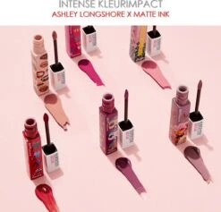Maybelline Superstay Langhoudende Lippenstift - Matte Ink X Ashley Longshore - 40 Believer - Paars - Limited Edition -Mode Cosmetica Lipmake-Upwinkel 1200x1150 14