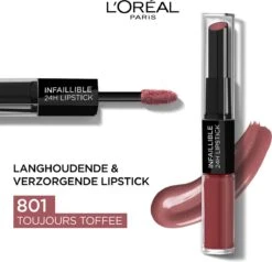L’Oréal Paris Lippenstift Infaillible 24H - 801 Toujours Toffee 5 Ml -Mode Cosmetica Lipmake-Upwinkel 1200x1157