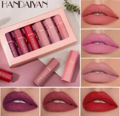 Handaiyan Lipstick Matte - Set Van 6 Kleuren - Lippenstift - Langhoudend - Make Up -Mode Cosmetica Lipmake-Upwinkel 1200x1161 4