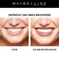 Maybelline SuperStay 24H Smile Brighters Lippenstift - 850 Frosted Mauve - Roze - Langhoudend -Mode Cosmetica Lipmake-Upwinkel 1200x1197 7