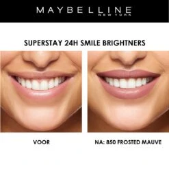 Maybelline SuperStay 24H Smile Brighters Lippenstift - 850 Frosted Mauve - Roze - Langhoudend -Mode Cosmetica Lipmake-Upwinkel 1200x1197 8