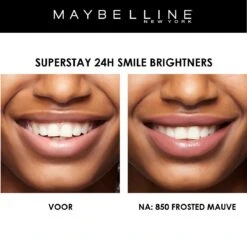 Maybelline SuperStay 24H Smile Brighters Lippenstift - 850 Frosted Mauve - Roze - Langhoudend -Mode Cosmetica Lipmake-Upwinkel 1200x1197 9