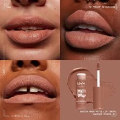 NYX Professional Makeup Lippenstift Smooth Whip Matte 01 Pancake Stacks, 4 Ml -Mode Cosmetica Lipmake-Upwinkel 1200x1200 705