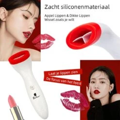 BenjaBeauty Lip Plumper - Lippen - Lipstick - Lippenbalsem - Rood - Wit -Mode Cosmetica Lipmake-Upwinkel 1200x1200 869