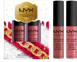 NYX Professional Makeup - Holidays 2022 Mrs Claus - Soft Matte Lip Cream Duo 02 - Roze -Mode Cosmetica Lipmake-Upwinkel 1200x972