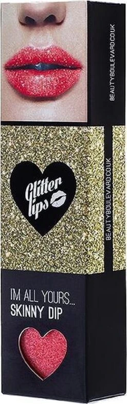Beauty Blvd Glitter Lips Skinny Dip 3 Piece Gift Set: Gloss Bond 3.5ml - Glitter 3g - Lip Brush -Mode Cosmetica Lipmake-Upwinkel 377x1200 1