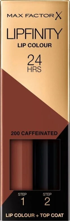 Max Factor Lipfinity Lip Colour 2-step Lippenstift - 200 Caffeinated -Mode Cosmetica Lipmake-Upwinkel 384x1200 2