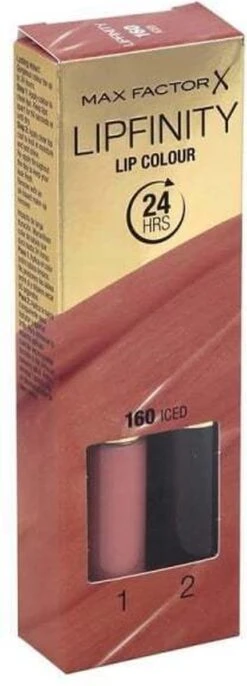Max Factor Lipfinity Lip Colour Lipstick - 160 Iced -Mode Cosmetica Lipmake-Upwinkel 432x1200