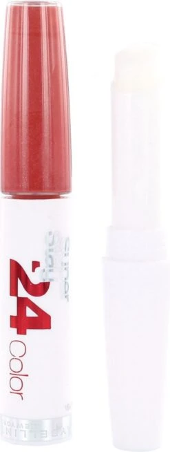 Maybelline SuperStay 24H Lippenstift - 460 Infinite Coral -Mode Cosmetica Lipmake-Upwinkel 453x1200