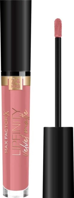 Max Factor Lipfinity Velvet Matte Lippenstift - 045 Posh Pink Nude -Mode Cosmetica Lipmake-Upwinkel 454x1200 2