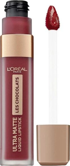 L'Oréal Paris Les Chocolates Ultra Matte Liquid Lippenstift - 864 Tasty Ruby -Mode Cosmetica Lipmake-Upwinkel 509x1200