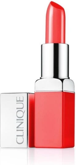 Clinique Pop Lip Colour + Primer Lippenstift - Poppy Pop -Mode Cosmetica Lipmake-Upwinkel 557x1200