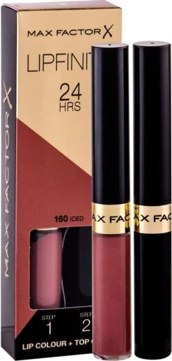 Max Factor Lipfinity Lip Colour Lipstick - 160 Iced -Mode Cosmetica Lipmake-Upwinkel 573x1200