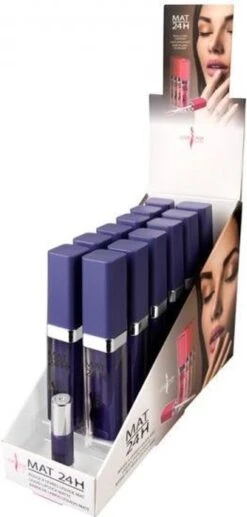 Lovely Pop Cosmetics - Vloeibare Lipstick - Mat - 24H - Paars - Nummer 40313 -Mode Cosmetica Lipmake-Upwinkel 573x1200 3