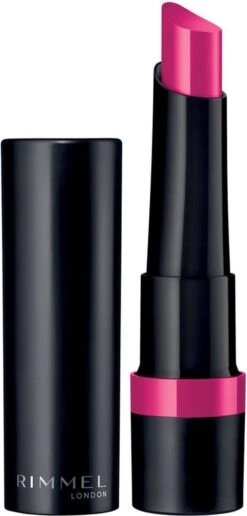 Rimmel London Lasting Finish Extreme Lippenstift - Buzz'n 130 -Mode Cosmetica Lipmake-Upwinkel 574x1200 1