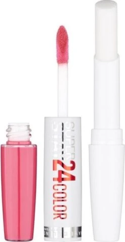 Maybelline SuperStay 24H Lipstick - 140 Roaring Rose -Mode Cosmetica Lipmake-Upwinkel 620x1200 4