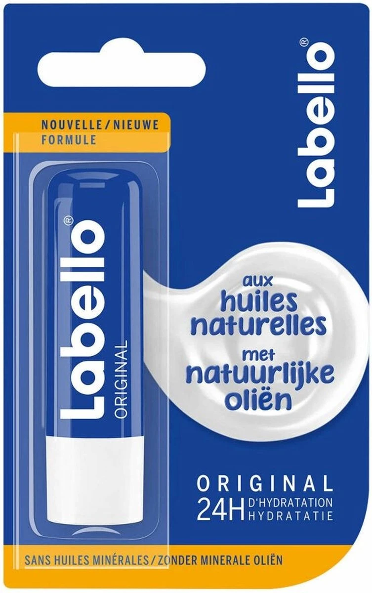 Labello - Lippenbalsem Classic - Lipverzorging - Lipbalm - Droge Lippen - 24 Uurs Werking - Dames - Meisjes - Kunststof - Blauw 3 Labello - Lippenbalsem Classic - Lipverzorging - Lipbalm - Droge Lippen - 24 Uurs Werking - Dames - Meisjes - Kunststof - Blauw