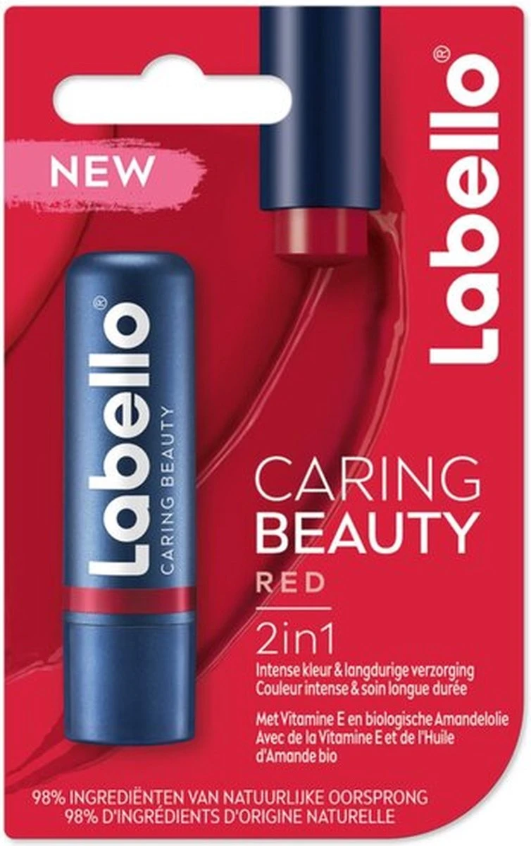 Labello Lippenbalsem Caring Beauty Red 3 Labello Lippenbalsem Caring Beauty Red