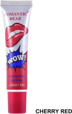 New Romantic Bear Peel Off Liquid Lipstick Waterproof - Langdurig Lipgloss - CHERRY RED