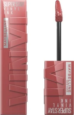 Maybelline New York - SuperStay Vinyl Ink Lipstick - 35 Cheeky - Nude - Langhoudende Lippenstift - 4.2 Ml