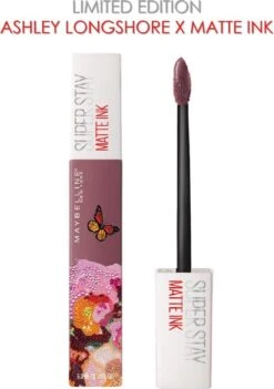 Maybelline Superstay Langhoudende Lippenstift - Matte Ink X Ashley Longshore - 95 Visionary - Paars - Limited Edition -Mode Cosmetica Lipmake-Upwinkel 845x1200 1
