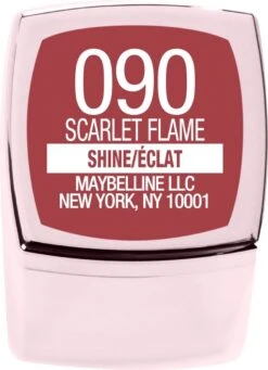 Maybelline Color Sensational Shine Compulsion Lippenstift - 90 Scarlet Flame -Mode Cosmetica Lipmake-Upwinkel 868x1200 1