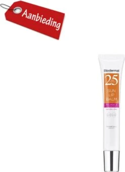 Lippenbalsem Natural Pink Biodermal Sun Lipbalm Lipbalsem SPF25 - Tube 12 Ml - -Mode Cosmetica Lipmake-Upwinkel 871x1200