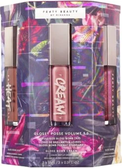 Fenty Beauty Glossy Posse Volume 5.0 - Full Size Gloss Bomb Trio Cream - Gloss Bomb - Gloss Bomb Heat |