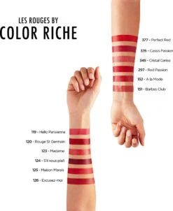 L’Oréal Paris Lippenstift Color Riche Satin - 125 Maison Marais Rood -Mode Cosmetica Lipmake-Upwinkel 983x1200