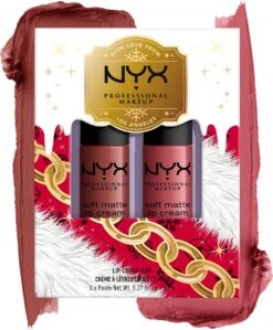 NYX Professional Makeup - Holidays 2022 Mrs Claus - Soft Matte Lip Cream Duo 02 - Roze -Mode Cosmetica Lipmake-Upwinkel 990x1200