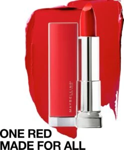 Maybelline Color Sensational Made For All Lippenstift - 382 Red For Me - Rood - Mat -Mode Cosmetica Lipmake-Upwinkel 999x1200